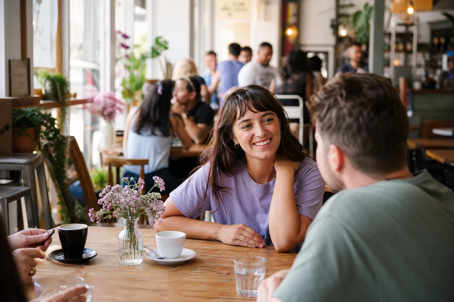 Single people chatting at a relaxed evening event in Plymouth